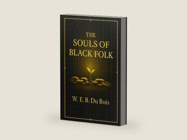 The Souls of Black Folk: Exploring race identity injustice and the struggle for civil rights through essays on African American life history culture education and double consciousness by William Edward Burghardt Du Bois | barcode:9798287055882 | source:'9798287055882-right-three-quarter.jpg