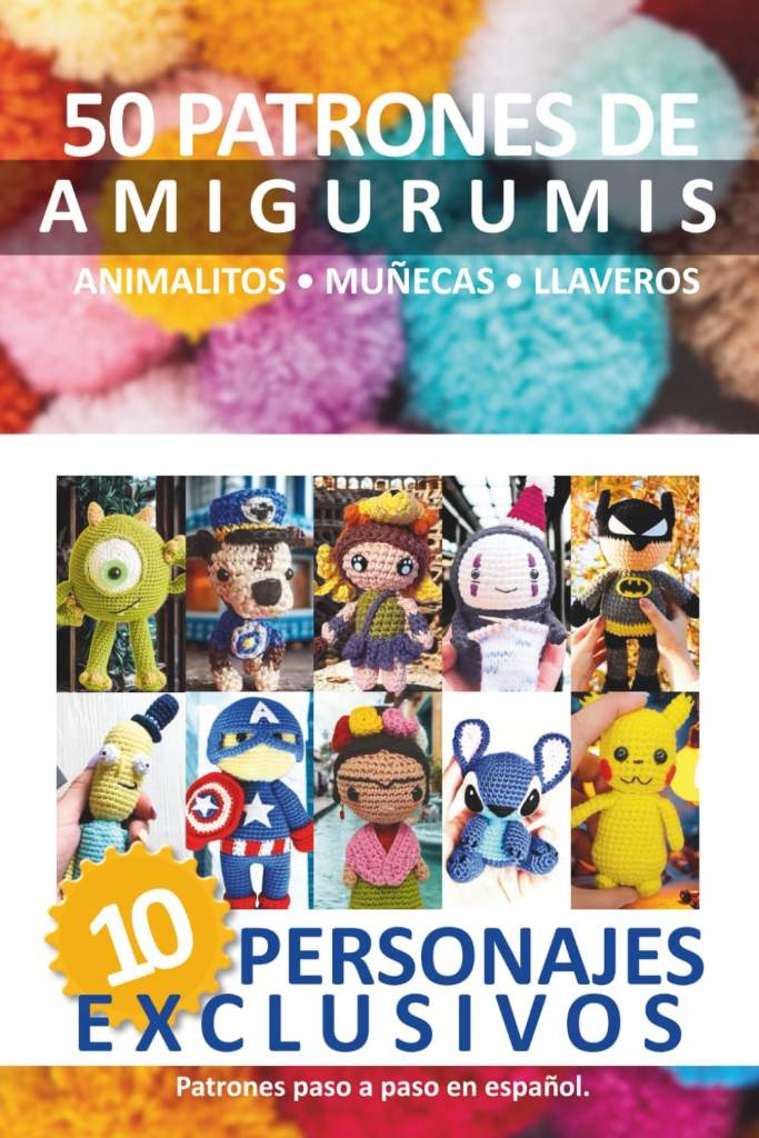 Libros de amigurumis: 50 Patrones de Amigurumis en Español: Recopilación de 4 Volúmenes con Animalitos, Muñecas, Llaveros, Personajes y 10 Patrones ... Amigurumis en español) (Spanish Edition) by Creamox Editorial | barcode:9798292968450 | source:'9798292968450.jpg
