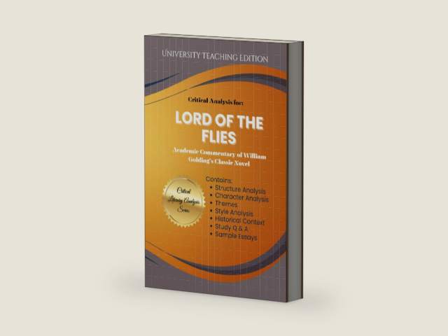 Critical Analysis for: Lord of the Flies: Academic Commentary of William Golding's Classic Novel by University Teaching Edition | barcode:9798293360161 | source:'9798293360161-right-three-quarter.jpg