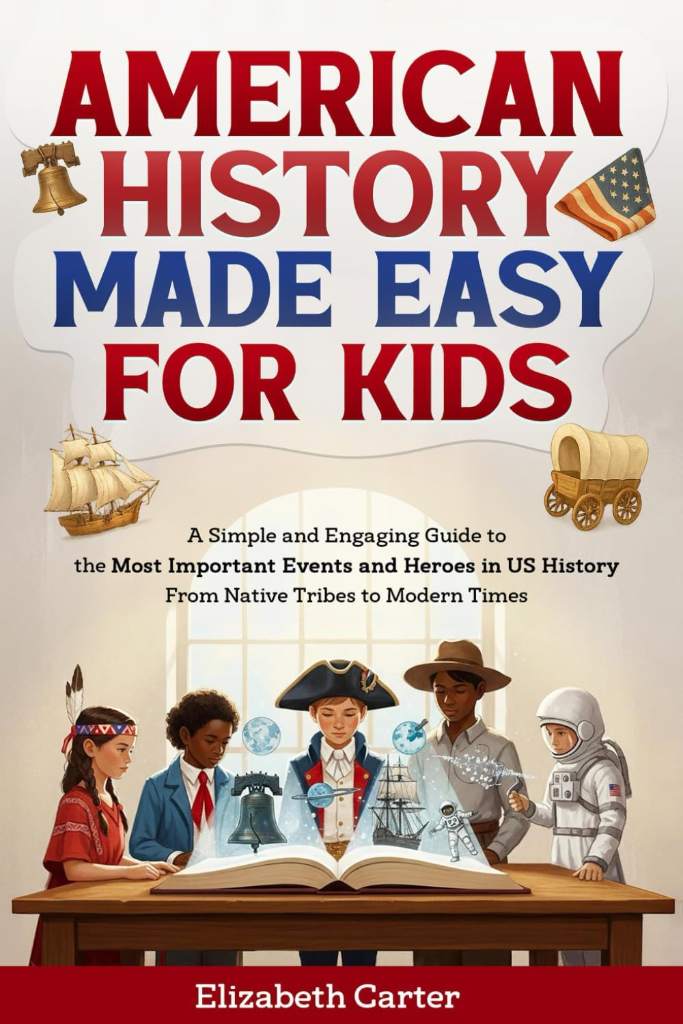 American History Made Easy For Kids: A Simple and Engaging Guide to the Most Important Events and Heroes in US History | From Native Tribes to Modern Times by Elizabeth Carter | barcode:9798296131942 | source:'9798296131942.jpg