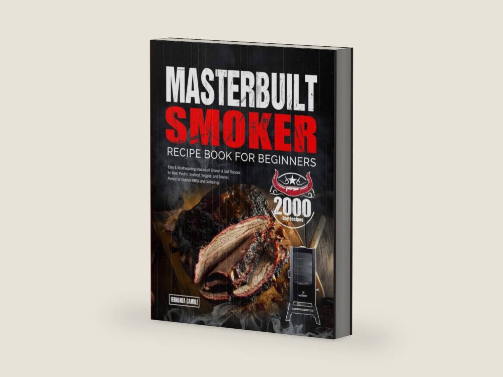 Masterbuilt Smoker Recipe Book for Beginners: Easy & Mouthwatering Masterbuilt Smoker & Grill Recipes for Beef, Poultry, Seafood, Veggies, and Snacks | Perfect for Outdoor BBQs and Gatherings by Fernanda Gamble | barcode:9798297220850 | source:'9798297220850-right-three-quarter.jpg