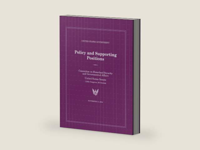 United States Government Policy and Supporting Positions: Plum Book 2024 by US Congress | barcode:9798304206273 | source:'9798304206273-right-three-quarter.jpg