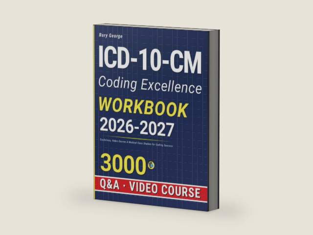 ICD-10-CM Coding Excellence Workbook: Guidelines, Video Course & Medical Case Studies for Coding Success by Rory George | barcode:9798312152678 | source:'9798312152678-right-three-quarter.jpg