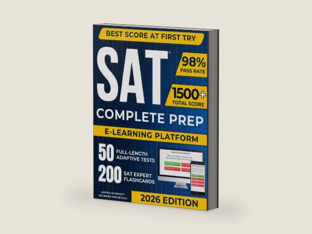 Digital SAT Test Prep: The Most Complete Study Guide to Ace the SAT Exam and Achieve Your Best Score by Mastering Adaptive Questions | Includes 5 Full-Length Practice Tests and EXTRA Weekly Exams by Jason Perle | barcode:9798312555714 | source:'9798312555714-right-three-quarter.jpg