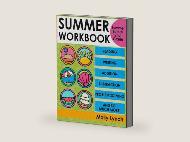 Summer Workbook for 2nd Grade: Summer Before Second Grade School Workbook: Bridging First Grade to Second Grade for Kids Ages 6 - 7 with 40 Math and ... Math, Addition, Subtraction, and Time by Molly Lynch | barcode:9798315653868 | source:'9798315653868-right-three-quarter.jpg
