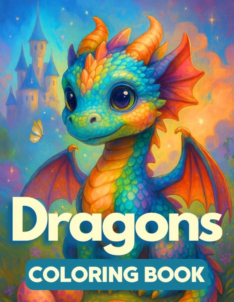 Dragons Coloring Book: 50 Mystical Dragon Illustrations for Kids Ages 9+, Teens, and Adults – A Magical Coloring Journey for Stress Relief, Relaxation, and Creativity by Milla Lucie | barcode:9798316896554 | source:'9798316896554.jpg