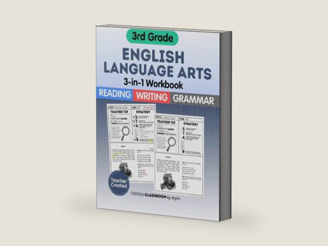 Complete 3rd Grade ELA Practice Workbook: Reading Comprehension, Writing Strategies, and Grammar for Summer & Test Prep: Master key ELA skills with ... for summer learning and STAAR test success. by Angela Sultzer | barcode:9798317477448 | source:'9798317477448-right-three-quarter.jpg