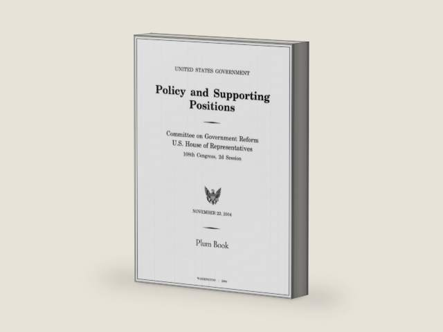 United States Government Policy and Supporting Positions: Plum Book 2004 by US Congress | barcode:9798317488970 | source:'9798317488970-right-three-quarter.jpg
