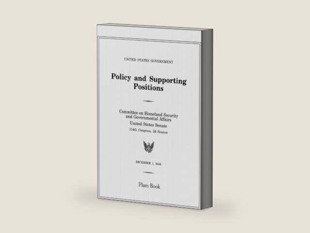 United States Government Policy and Supporting Positions: Plum Book 2016 by US Congress | barcode:9798319128317 | source:'9798319128317-right-three-quarter.jpg