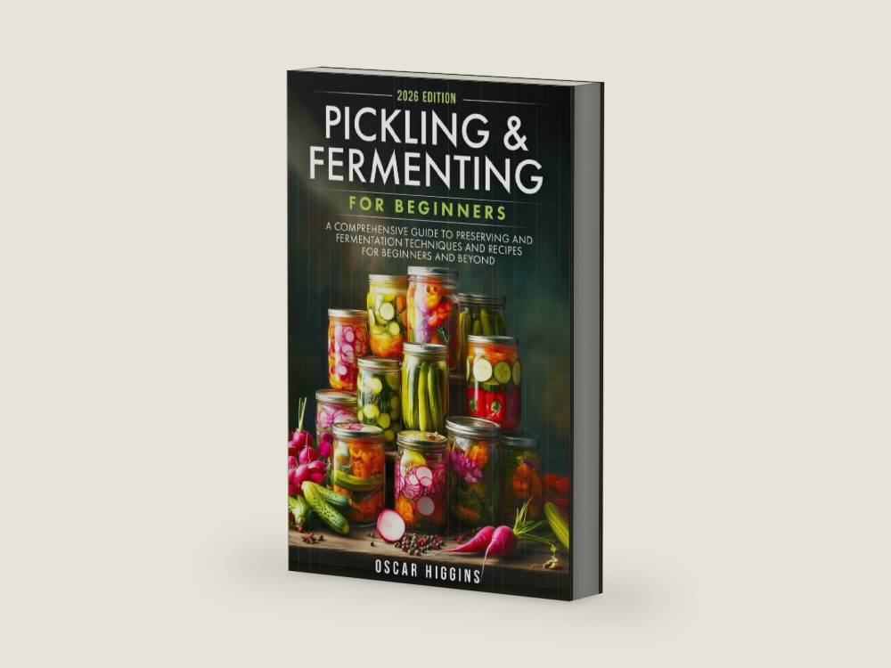 Pickling and Fermenting for Beginners: A Comprehensive Guide to Preserving and Fermentation Techniques and Recipes for Beginners and Beyond (Cookbook for Beginners and Beyond) by Oscar Higgins | barcode:9798324862701 | source:'9798324862701-right-three-quarter.jpg