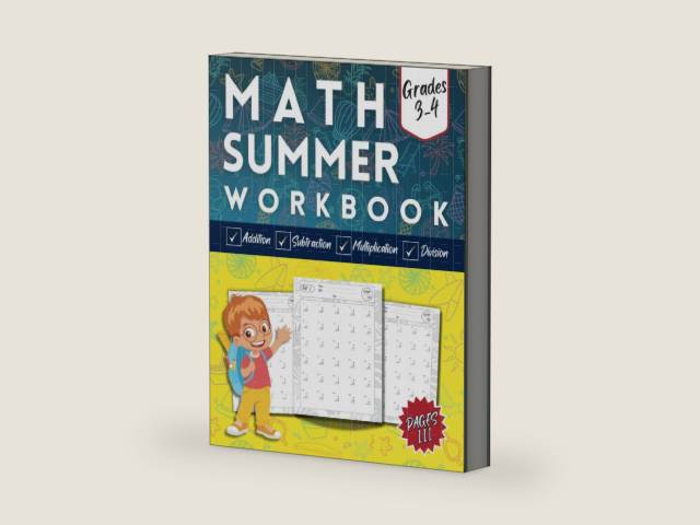 Math Summer Workbook Grades 3-4: +2100 Exercises Addition,Subtraction,Multiplication,Division | Daily Math Practice Grade 3 and 4 | 3rd to 4th Grade Summer Workbook by ikr's TO | barcode:9798328670135 | source:'9798328670135-right-three-quarter.jpg