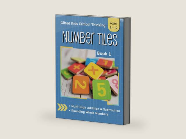 Gifted Kids Grade 4 Math: Critical Thinking Number Tiles Book 1 (4th Grade Math Enrichment: Critical Thinking Puzzle Workbooks) by Megan Bell Smith | barcode:9798328753944 | source:'9798328753944-right-three-quarter.jpg