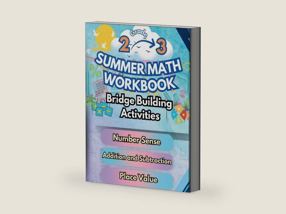Summer Math Workbook 2-3 Grade Bridge Building Activities: 2nd to 3rd Grade Summer Essential Skills Practice Worksheets by Summer Bridge Building | barcode:9798330202980 | source:'9798330202980-right-three-quarter.jpg