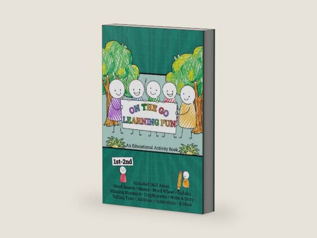 On The Go Learning Fun: An Educational Activity Book for Grades 1st - 2nd by Velleity Designs | barcode:9798332669279 | source:'9798332669279-right-three-quarter.jpg