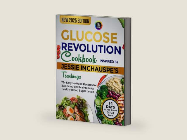 Glucose Revolution Cookbook Inspired by Jessie Inchauspe's Teachings: 75+ Easy-to-Make Recipes for Balancing and Maintaining Healthy Blood Sugar Levels by Jousha M. Stewart | barcode:9798343030082 | source:'9798343030082-right-three-quarter.jpg