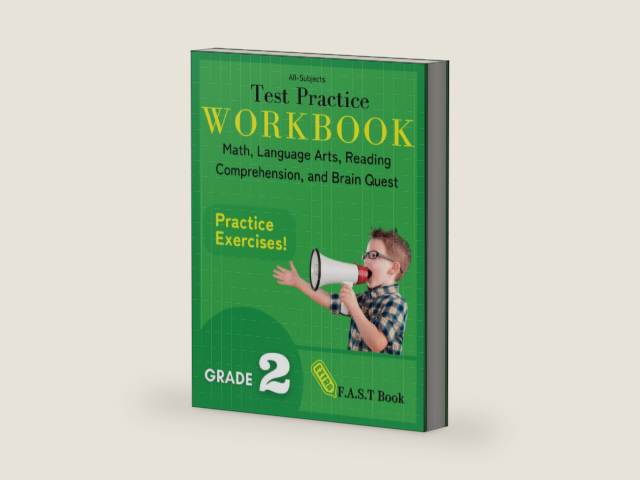 2nd Grade All-Subjects Test Practice Workbook Math, Language Arts, Reading Comprehension, and Brain Quest: Enhance Your Knowledge with Engaging Practice Exercises! (F.A.S.T PREP TEST) by F.A.S.T. Book | barcode:9798379104535 | source:'9798379104535-right-three-quarter.jpg