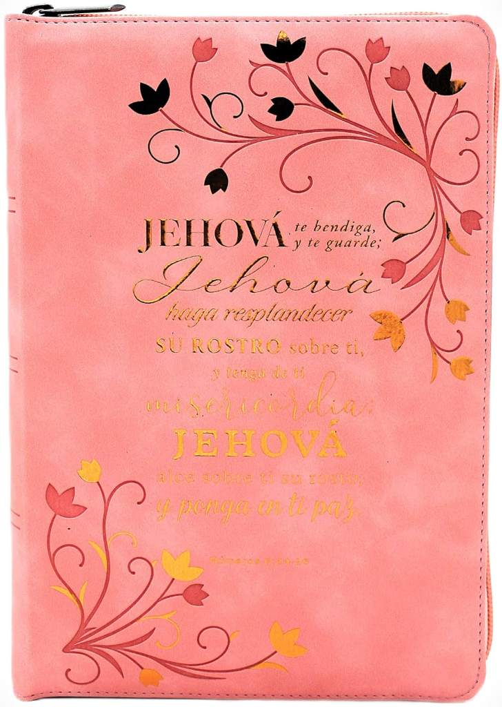 Biblia para Mujeres Reina Valera 1960 Letra Gigante de 14 Puntos Tamano Manual con Cierre y Indice Semil Piel Rosa Floreada Jehova te Bendiga y te guarde Edicion Limitada (Spanish Edition) by Reina Valera 1960 | barcode:9798384508311 | source:'9798384508311.jpg
