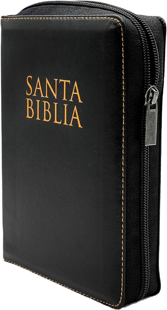 Biblia Reina Valera 1960 Letra Grande con Cierre, Indice, foro senti cuero en color negro con cobre en nuevo tamano compacto/personal. Coleccion Celestial Edicion limitada (Spanish Edition) by Cipriano de Valera Casiodoro de Reina | barcode:9798384508366 | source:'9798384508366.jpg