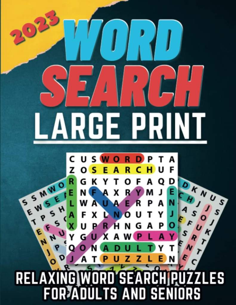 2023 Large Print Word Search book for Adults and Seniors: Themed Relaxing Fun and Challenging Word Search Puzzles. Boosts brain function. Improves visual memory by Peter Macy | barcode:9798388873279 | source:'9798388873279.jpg