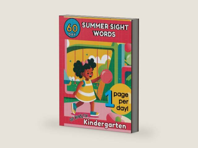 60 Day Summer Sight Words: Get Ready for Kindergarten: Pre K- Kindergarten Sight Words. Great for Ages 4-6. No Tears, Fun Activities. Early Reading ... Sight Words: 60 Days of FUN Reading Practice) by perSPEDtives | barcode:9798392853892 | source:'9798392853892-right-three-quarter.jpg