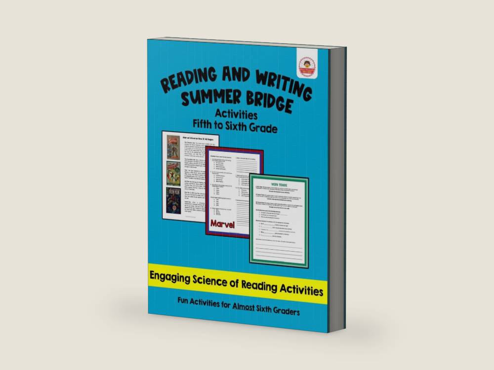 Reading and Writing Summer Bridge Activities by Two Pencils and a Book | barcode:9798396076679 | source:'9798396076679-right-three-quarter.jpg