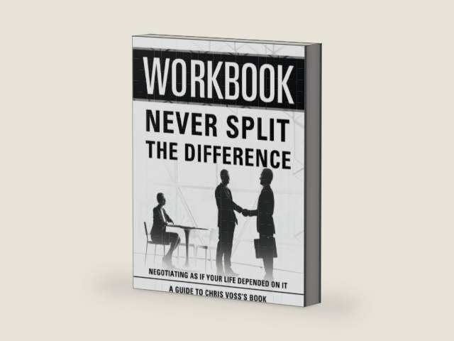 Workbook: Never Split The Difference: An Interactive Guide to Chris Voss's Book by Companion Press | barcode:9798398524437 | source:'9798398524437-right-three-quarter.jpg