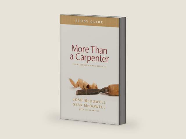 More Than a Carpenter Study Guide: Four Lessons on Who Jesus Is by Josh McDowell | barcode:9798400500305 | source:'9798400500305-right-three-quarter.jpg