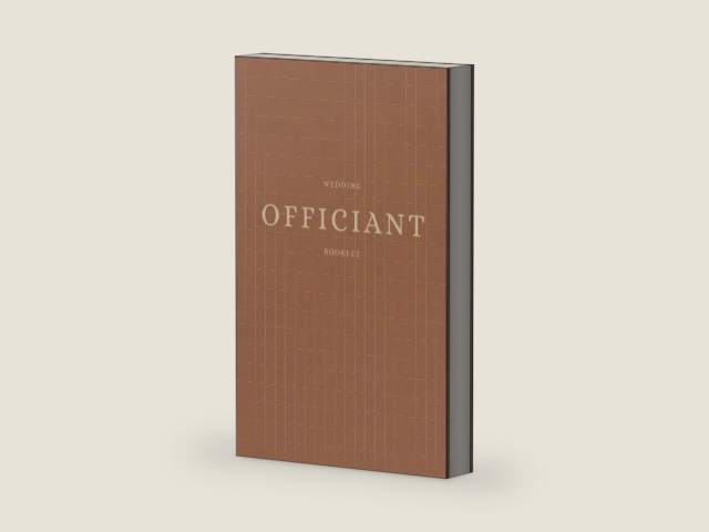 Wedding Officiant Booklet: Brown Wedding Ceremony Journal for Pastors, Preachers, Ministers Speeches, Sermons & Notes by Winona May | barcode:9798491159864 | source:'9798491159864-right-three-quarter.jpg