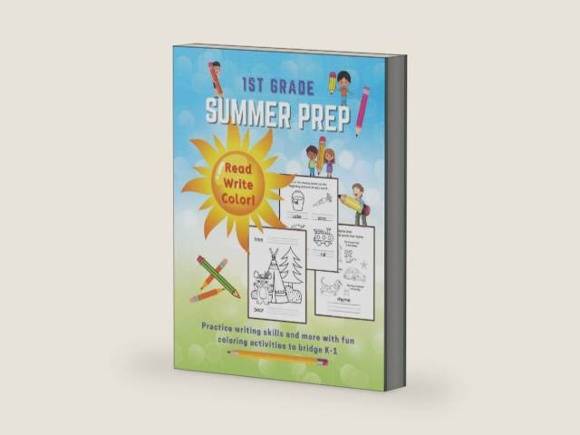 1st Grade Summer Prep - Read Write Color!: Practice writing skills and more with fun coloring activities that bridge K-1 (K-1 Summer Prep) by Beechbank Publishing | barcode:9798507882403 | source:'9798507882403-right-three-quarter.jpg
