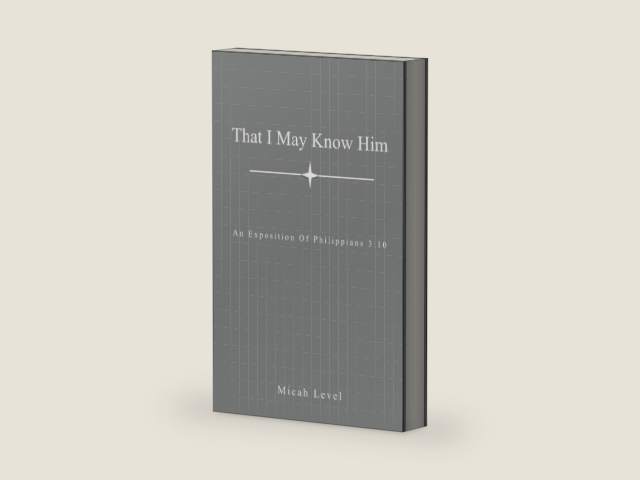 That I May Know Him: An Exposition Of Philippians 3:10 by Micah Level | barcode:9798599002345 | source:'9798599002345-right-three-quarter.jpg