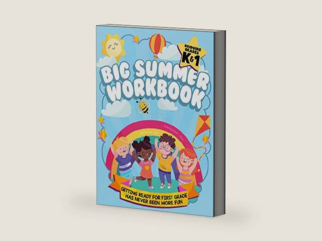 Big Summer Workbook: Bridging Grades K & 1: Getting ready for First Grade has never been more fun! by The Simple Press Company | barcode:9798654966858 | source:'9798654966858-right-three-quarter.jpg