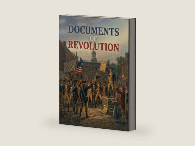 Documents of Revolution: Common Sense, The Complete Federalist and Anti-Federalist Papers, The Articles of Confederation, The Articles of Confederation, The U. S. Constitution, The Bill of Rights by Founding Fathers | barcode:9798778697430 | source:'9798778697430-right-three-quarter.jpg