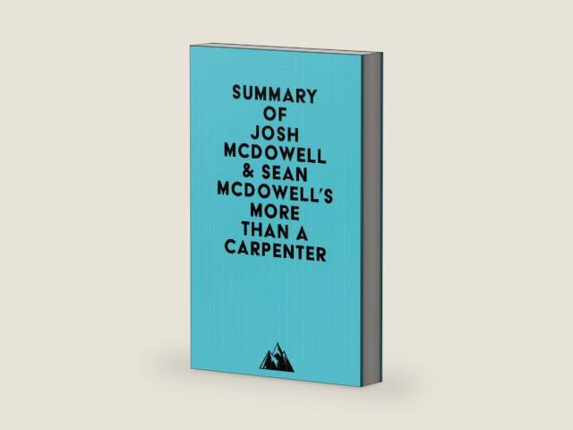Summary of Josh McDowell & Sean McDowell's More Than a Carpenter by Everest Media | barcode:9798822531260 | source:'9798822531260-right-three-quarter.jpg