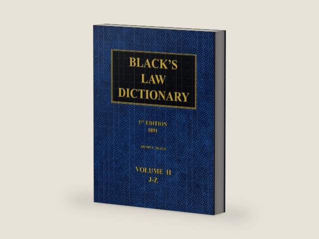 Black's Law Dictionary - 1st Edition (1891): Volume 2 by Henry C. Black | barcode:9798852346216 | source:'9798852346216-right-three-quarter.jpg
