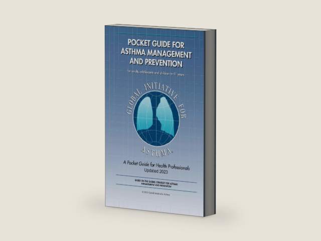 2023 Pocket Guide for Asthma Management: for for adults, adolescents and children 6–11 years by Global Initiative for Asthma GINA | barcode:9798854566018 | source:'9798854566018-right-three-quarter.jpg