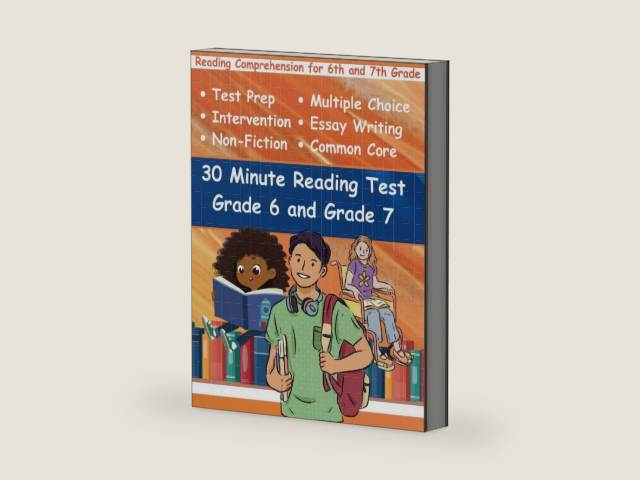30 Minute Reading Test Grade 6 and Grade 7: Reading Comprehension for 6th and 7th Grade by Adam Free | barcode:9798862620795 | source:'9798862620795-right-three-quarter.jpg