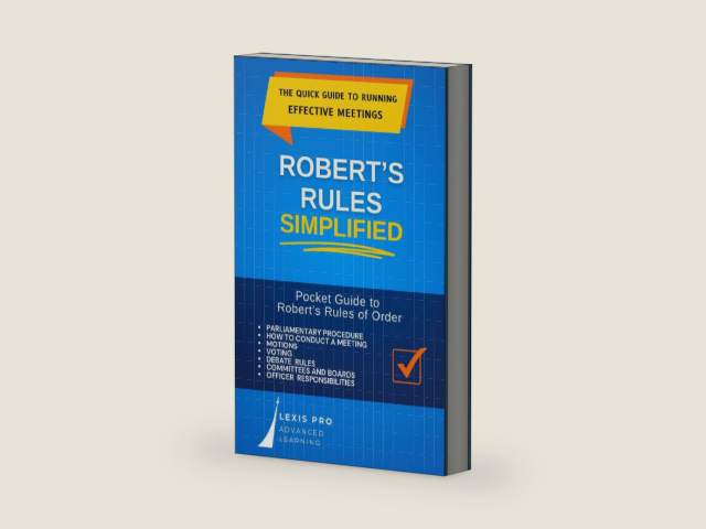 Robert's Rules Simplified: Pocket Guide to Robert's Rules of Order by Lexis Pro Advanced Learning | barcode:9798866667147 | source:'9798866667147-right-three-quarter.jpg