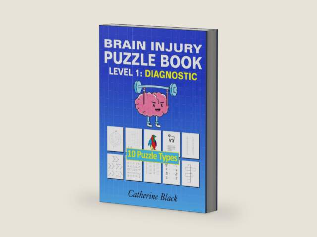 Traumatic Brain Injury Puzzle Book: Level I by Catherine Black | barcode:9798874329198 | source:'9798874329198-right-three-quarter.jpg