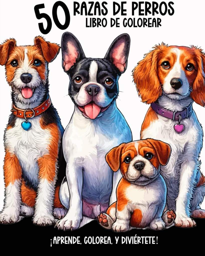 Razas de Perro: Libro de Colorear: Aprende, Colorea y Diviértete con 50 Diferentes Dibujos de Razas de Perros en Escenas Maravillosas (Spanish Edition) by Little DD | barcode:9798879511444 | source:'9798879511444.jpg
