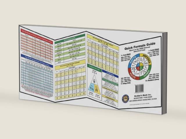 Quick Formula Guide Based on the 2026 National Electrical Code NEC by Inc. Builder's Book | barcode:9798880800209 | source:'9798880800209-right-three-quarter.jpg