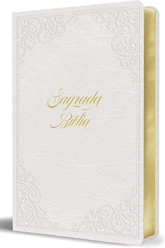 Biblia Católica: Letra grande. Símil piel blanca: boda, quinceañera, primera comu nión / Catholic Leathersoft White Bible: Bride, Quinceanera, First Communi (Spanish Edition) by Biblia de América | barcode:9798890980014 | source:'9798890980014.jpg