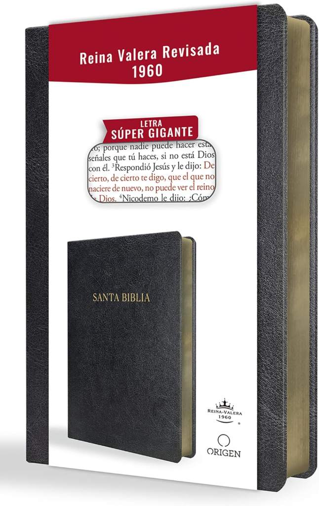 Biblia Reina Valera Revisada 1960 letra súper gigante, símil piel negro / Spanish Bible RVR 1960 Super Giant Print, Black Leathersoft (Spanish Edition) by Reina Valera Revisada 1960 | barcode:9798890980038 | source:'9798890980038.jpg