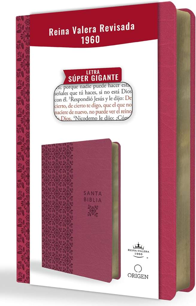 Biblia Reina Valera Revisada 1960 letra súper gigante, símil piel fucsia rosada / Spanish Bible RVR 1960 Super Giant Print, Fuchsia Pink Leathersoft (Spanish Edition) by Reina Valera Revisada 1960 | barcode:9798890980045 | source:'9798890980045.jpg