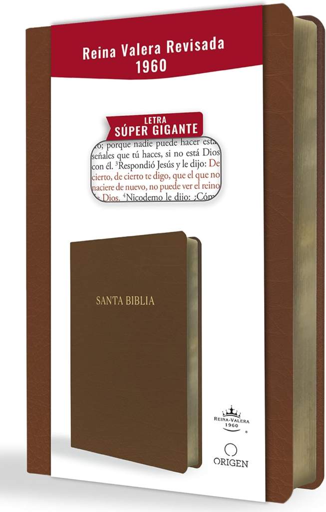 Biblia Reina Valera Revisada 1960 letra súper gigante, símil piel marrón / Spanish Bible RVR 1960 Super Giant Print, Brown Leathersoft (Spanish Edition) by Reina Valera Revisada 1960 | barcode:9798890980755 | source:'9798890980755.jpg