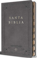Biblia RVR 1960 letra grande tamaño manual, Piel gris con índice / Spanish Bible RVR 1960 Handy Size Large Print Leathersoft Gray with index (Spanish Edition) by Reina Valera Revisada 1960 | barcode:9798890982148 | source:'9798890982148.jpg