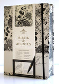 Biblia de Apuntes RVR 1960 Tapa dura, Blanco y negro con flores (Edición cantos pintados) / Spanish Journalling Bible RVR 1960 HC Black and White with Flowers (Spanish Edition) by Reina Valera Revisada 1960 | barcode:9798890982292 | source:'9798890982292.jpg