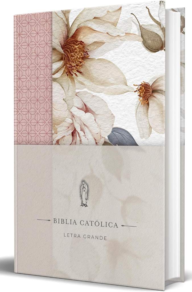 La Biblia Católica: Edición letra grande. Tapa dura, Tela rosada con flores / Catholic Bible: Large Print, Hard Cover, Pink Cloth with flowers (Spanish Edition) by Biblia de América | barcode:9798890985309 | source:'9798890985309.jpg