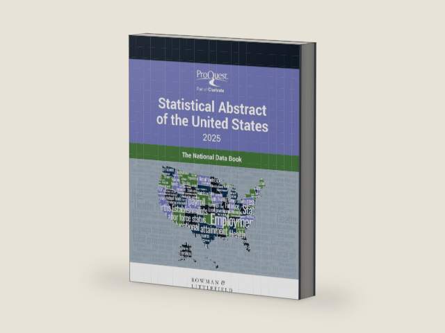 ProQuest Statistical Abstract of the United States 2025: The National Data Book by Bernan Press | barcode:9798892050593 | source:'9798892050593-right-three-quarter.jpg