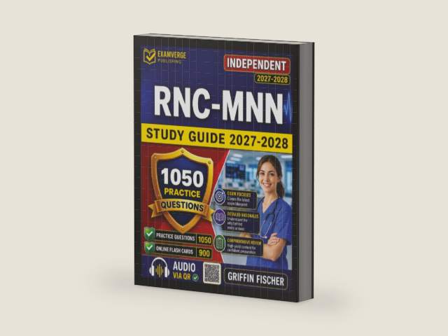 Independent RNC-MNN Study Guide 2027-2028: Focused Preparation with 1050 Exam-Style Questions And Full Rationales for Maternal Newborn Nursing Certification by Griffin Fischer | barcode:9798901951965 | source:'9798901951965-right-three-quarter.jpg