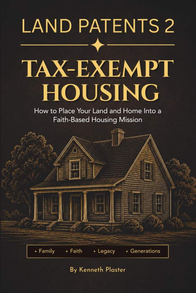Land Patents 2: Tax-Exempt Housing: How to Place Your Land and Home Into a Faith-Based Housing Mission by Kenneth Plaster | barcode:9798950689109 | source:'9798950689109.jpg